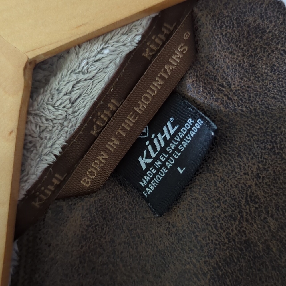 KUHL I Advokat Stone Tan & Brown Full Zipper Front Minky Fleece Jacket, L - Picture 10 of 16